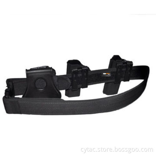 Durable black nylon police duty belt